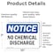 Signmission No Chemical Discharge, 10 in W x Rectangle, Vinyl Decal OS-2PACK-NS-D-710-L-14446 - alternate 3